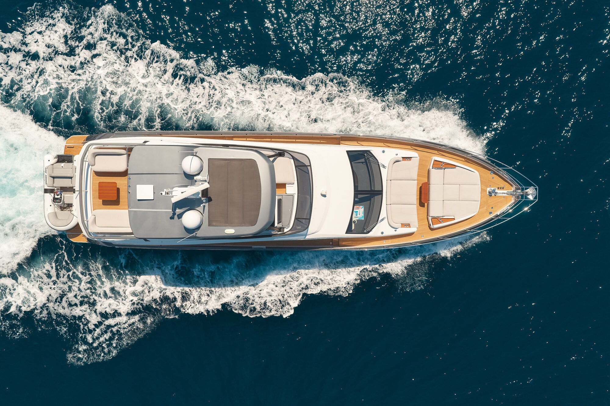 Aerial view of Pangea's decks